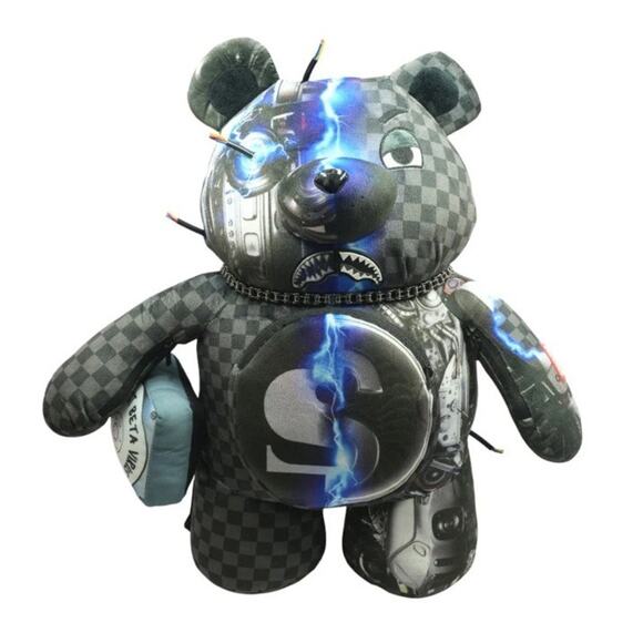 SPRAYGROUND sprayground CYBORG BEAR BACKPACK plush type backpack bag - Picture 1 of 2